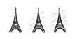 Eiffel Tower symbol. Paris, France emblem. Vector illustration