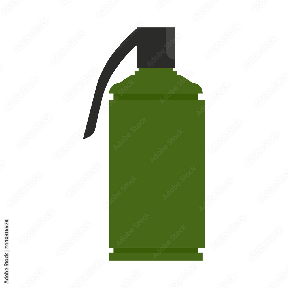 Grenade weapon bomb military vector icon army illustration. Soldier ...