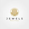 © linimasa - luxurious jewel initial logotype vector symbol illustration design, J W L letters initial logo design