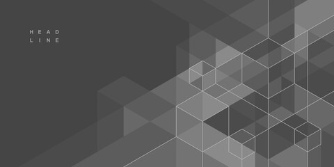 Abstract geometric technological background. Vector creative design.
