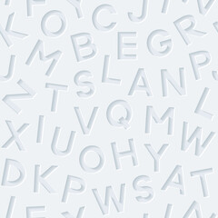Wall Mural - Seamless pattern with alphabet