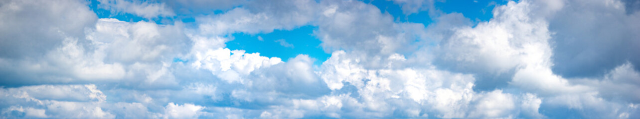 Wall Mural - white clouds in the blue sky in summer