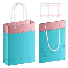 Box packaging die cut template design. 3d mock-up