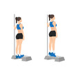Woman doing Bodyweight calf raises exercise. Flat vector illustration isolated on white background