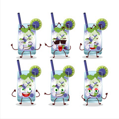 Poster - An image of blueberry mojito dancer cartoon character enjoying the music