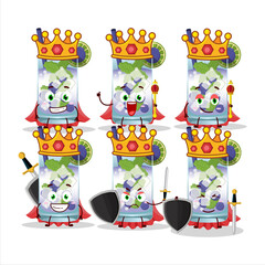 Sticker - A Charismatic King blueberry mojito cartoon character wearing a gold crown