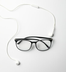 glasses on a white