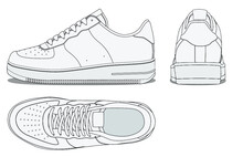 Basic Air Force Sneaker Template	