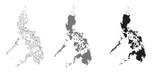 Philippines Map Isolated On A White Background.