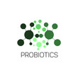 © ogologo - Probiotics logo. Bacteria logo. Concept of healthy nutrition ingredient for therapeutic purposes. Simple flat style trend modern logotype graphic design isolated