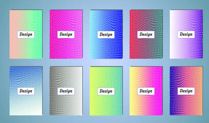 Poster - Simple modern covers template design. Geometric figures and colorful gradient background
