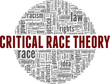 Critical Race Theory vector illustration word cloud isolated on a white background.