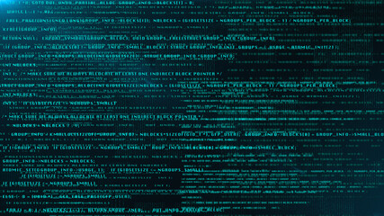 Aufkleber - Hacker Code Network Security Data Information Random Command Programing Development Illustration Background