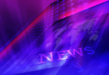 Poster - Modern Studio News Background, Suitable for Internet and Tv News