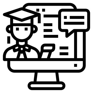 Graduate outline icon