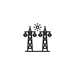 Wall Mural - Power Poles icon in vector. Logotype