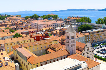 Wall Mural - Top view of the zadar old town and sea. Zadar, Croatia.