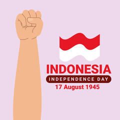 Sticker - indonesia independence card