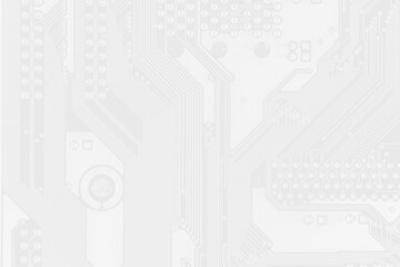 Poster - white texture background of printed circuit board. computer technology background. information tech.