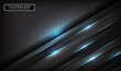 © Arroyan Art - Abstract 3D black techno background overlap layers on dark space with blue light line effect decoration. Modern design template element style for flyer, card, cover, brochure, or landing page