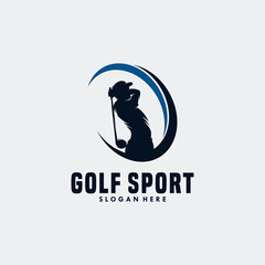 Canvas Print - golf sport logo template design