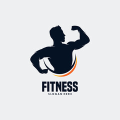 Wall Mural - Fitness sport gym Logo design