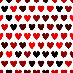 Wall Mural - Red hearts seamless pattern. Vector illustration seamless pattern. Flat design