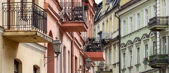 Canvas Print - Vilnius facades