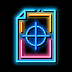 Aufkleber - colored ink sheet neon light sign vector. Glowing bright icon colored ink sheet sign. transparent symbol illustration