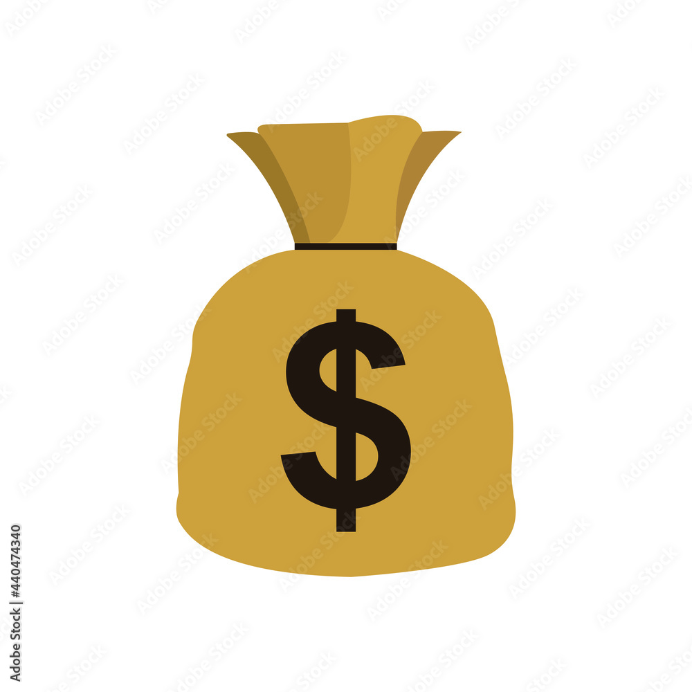bag of money emoji vector illustration Stock Vector | Adobe Stock