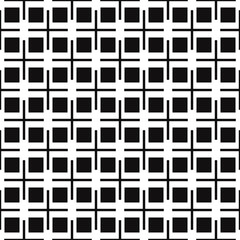 Poster - Squares and crosses of black color. Vector minimal wallpaper.