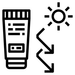 sunblock line icon