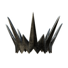 A 3d Rendered Dark Fantasy Crown Isolated On A White Background