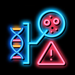 Poster - blood dna skin problem neon light sign vector. Glowing bright icon blood dna skin problem sign. transparent symbol illustration