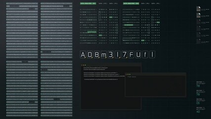 Leinwandbilder - Cyber Crime concept : A programmer hacker trying to breached crypto currency address security by using algorithm source code to exploit weakness in password security