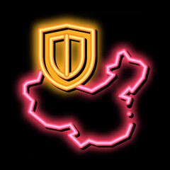Aufkleber - china on the map neon light sign vector. Glowing bright icon china on the map sign. transparent symbol illustration