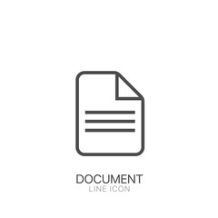 Poster - Document outline icon. Editable stroke line vector sign