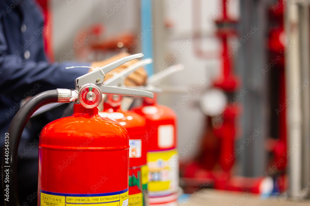 Fire Control Machine Engineer checking Industrial fire control system,Fire Alarm controller ...