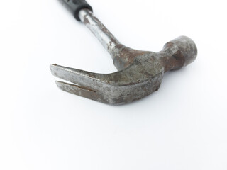 old rusty hammer isolated 