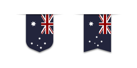 Wall Mural - Australia flag. Label flag icon, checkbox sign. Flags of the world. Vector illustration