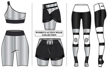 women activewear, ladies activewear, activewear sketch, sportwear, sportwear illustration, pants, ap