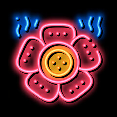 Canvas Print - kind of malaysian flower neon light sign vector. Glowing bright icon kind of malaysian flower sign. transparent symbol illustration