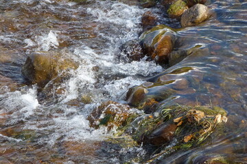 Big stones in the middle of the river