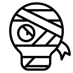 mummy line icon