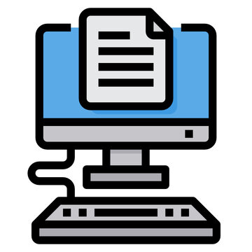 Text filled outline icon