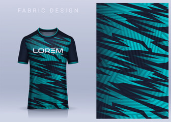 Fabric textile design for Sport t-shirt, Soccer jersey mockup for football club. uniform front view.
