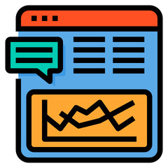 Analytics filled outline icon