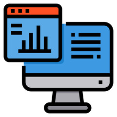 Computer filled outline icon