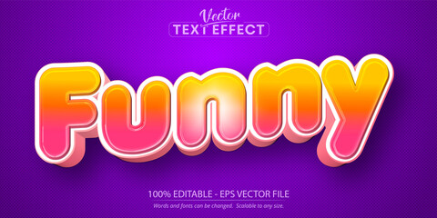 Wall Mural - funny text, cartoon style editable text effect