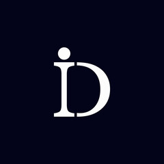 i and d logo with modern concept